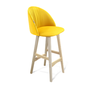 Барный стул SHT-ST35-1 / SHT-S65 (имперский жёлтый/прозрачный лак) в Салехарде
