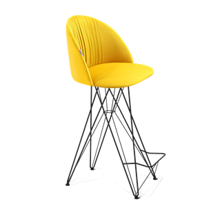Барный стул SHT-ST35-1 / SHT-S66 (имперский жёлтый/черный муар) в Надыме