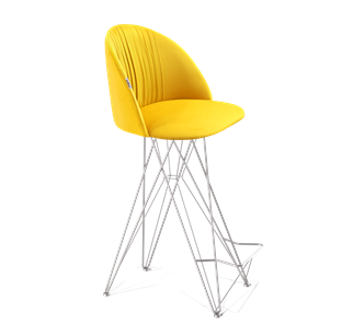 Барный стул SHT-ST35-1 / SHT-S66 (имперский жёлтый/хром лак) в Надыме