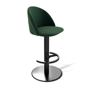Барный стул SHT-ST35-2 / SHT-S137 (лиственно-зеленый/стальной/черный муар) в Салехарде