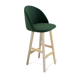 Барный стул SHT-ST35-2 / SHT-S65 (лиственно-зеленый/прозрачный лак) в Салехарде