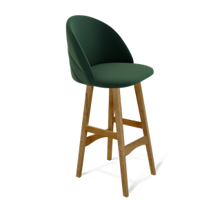 Барный стул SHT-ST35-2 / SHT-S65 (лиственно-зеленый/светлый орех) в Салехарде