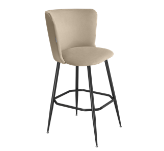 Барный стул SHT-ST36 / SHT-S148 (ванильный крем/черный муар) в Лабытнанги