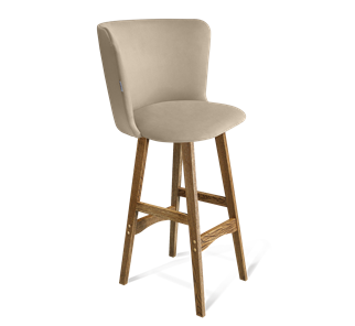 Барный стул SHT-ST36 / SHT-S65 (ванильный крем/дуб брашированный коричневый) в Салехарде