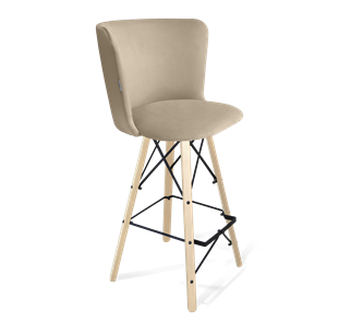 Барный стул SHT-ST36 / SHT-S80 (ванильный крем/прозрачный лак/черный) в Муравленко