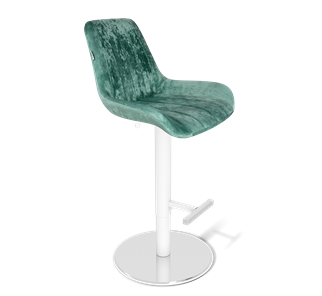 Барный стул SHT-ST37 / SHT-S128 (зеленый чай/хром/белый муар) в Надыме