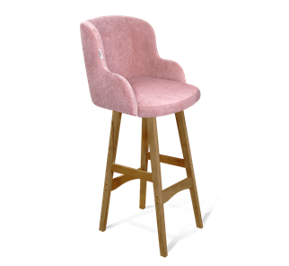 Барный стул SHT-ST39 / SHT-S65 (пыльная роза/светлый орех) в Лабытнанги