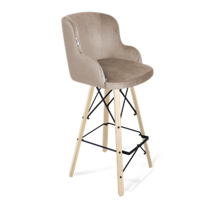 Барный стул SHT-ST39 / SHT-S80 (латте/прозрачный лак/черный) в Новом Уренгое