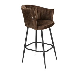 Барный стул SHT-ST42-1 / SHT-S148 (кофейный трюфель/черный муар) в Лабытнанги