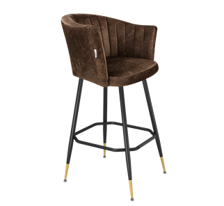 Барный стул SHT-ST42-1 / SHT-S148 (кофейный трюфель/черный муар/золото) в Ноябрьске