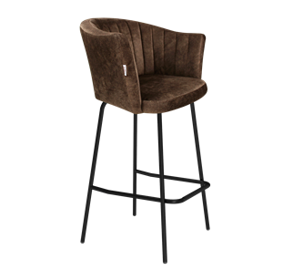 Барный стул SHT-ST42-1 / SHT-S29P (кофейный трюфель/черный муар) в Надыме