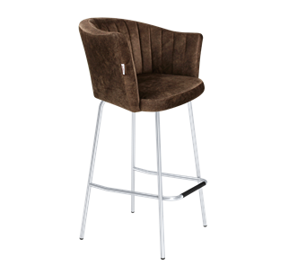 Барный стул SHT-ST42-1 / SHT-S29P (кофейный трюфель/хром лак) в Новом Уренгое