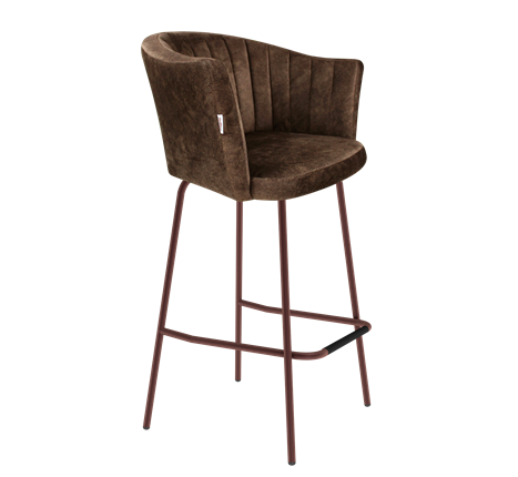 Барный стул SHT-ST42-1 / SHT-S29P (кофейный трюфель/медный металлик) в Новом Уренгое - изображение