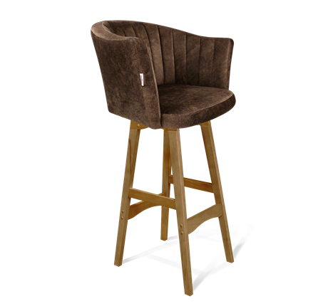 Барный стул SHT-ST42-1 / SHT-S65 (кофейный трюфель/светлый орех) в Салехарде - изображение