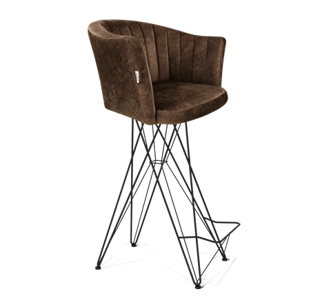Барный стул SHT-ST42-1 / SHT-S66 (кофейный трюфель/черный муар) в Салехарде - изображение