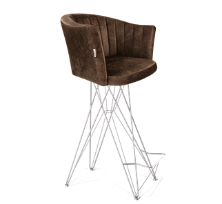 Барный стул SHT-ST42-1 / SHT-S66 (кофейный трюфель/хром лак) в Новом Уренгое