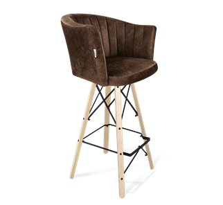 Барный стул SHT-ST42-1 / SHT-S80 (кофейный трюфель/прозрачный лак/черный муар) в Новом Уренгое