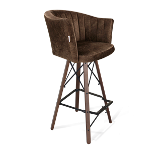 Барный стул SHT-ST42-1 / SHT-S80 (кофейный трюфель/темный орех/черный муар) в Надыме