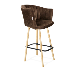Барный стул SHT-ST42-1 / SHT-S94 (кофейный трюфель/прозрачный лак/черный муар) в Тарко-Сале