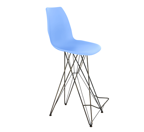Барный стул SHT-ST29/S66 (голубой pan 278/черный муар/золотая патина) в Салехарде - изображение
