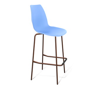 Барный стул SHT-ST29/S29 (голубой pan 278/медный металлик) в Салехарде