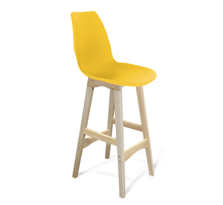 Барный стул SHT-ST29/S65 (желтый ral 1021/прозрачный лак) в Губкинском