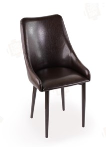 Кухонный стул Хэнк каркас металл коричневый, экокожа аттика шоколад в Надыме