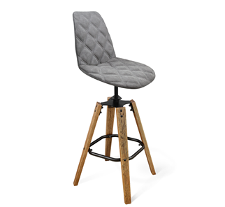 Барный стул SHT-ST29-C20/S93 (серый туман/брашированный коричневый/черный муар) в Салехарде - предосмотр