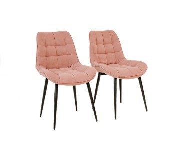 Комплект из 2-х кухонных стульев Brendoss Комфорт розовый черные ножки в Салехарде