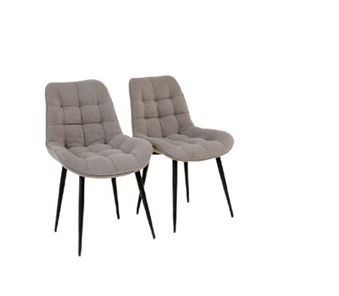 Комплект из 2-х  мягких стульев для кухни Brendoss Комфорт серый черные ножки в Тарко-Сале