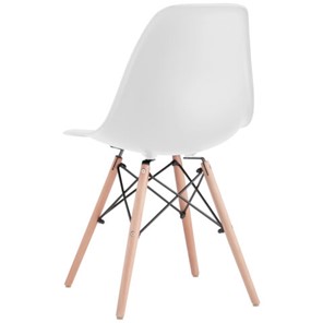 Комплект обеденных стульев 4 шт. BRABIX "Eames CF-010", пластик белый, опоры дерево/металл, 532630, 2033A в Лабытнанги