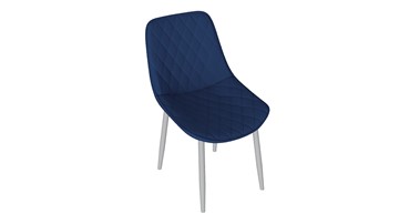 Кухонный стул Oscar (Белый муар/Велюр L005 синий) в Лабытнанги