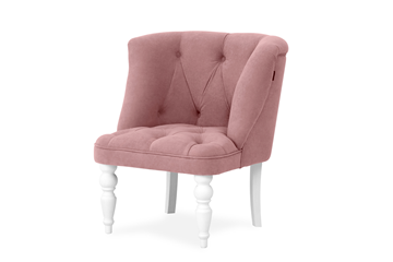 Кресло на ножках Бриджит розовый ножки белые в Новом Уренгое