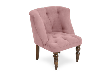 Кресло Бриджит розовый ножки коричневые в Салехарде