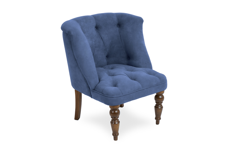 Кресло Бриджит синий ножки коричневые в Салехарде - изображение 1