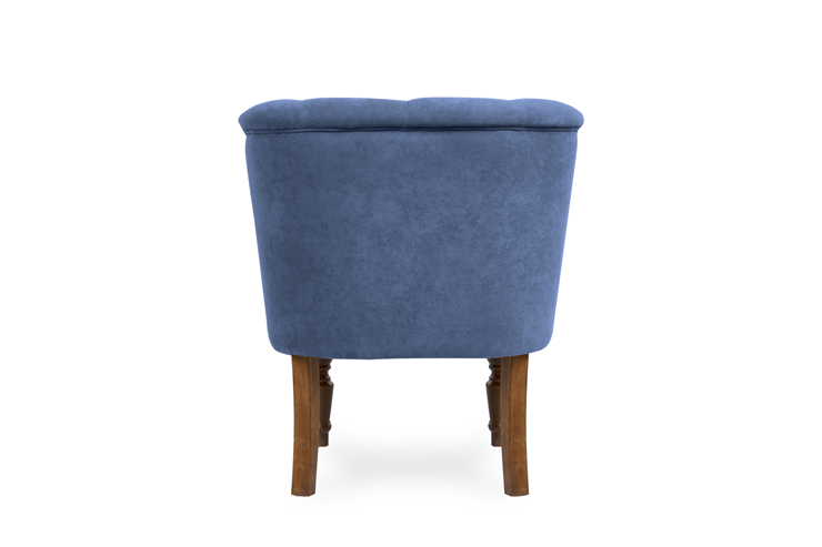 Кресло Бриджит синий ножки коричневые в Салехарде - изображение 5