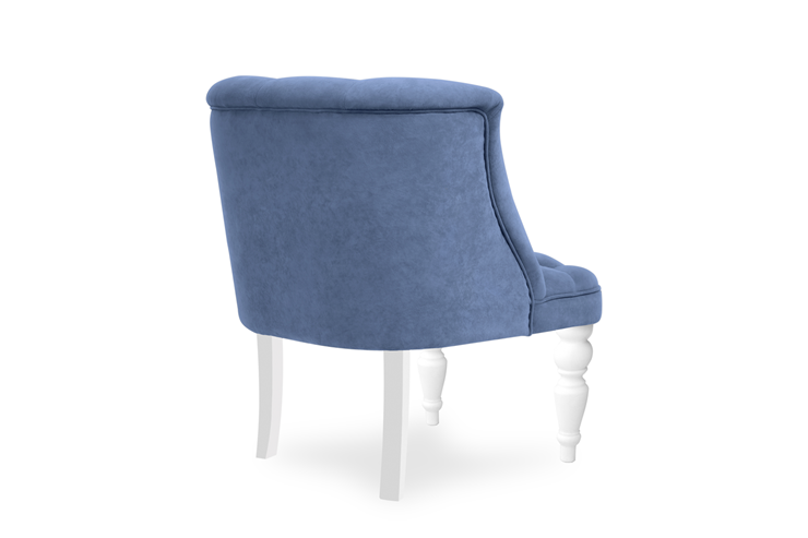 Кресло на ножках Бриджит синий ножки белые в Салехарде - изображение 2