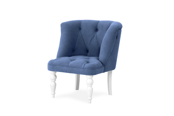 Кресло на ножках Бриджит синий ножки белые в Салехарде - предосмотр