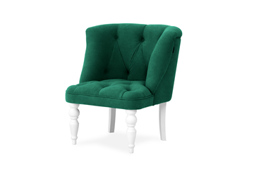 Кресло на ножках Бриджит зеленый ножки белые в Салехарде