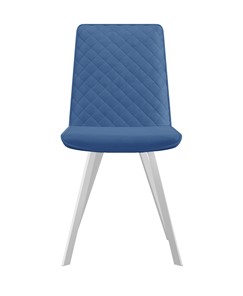 Мягкий стул 202, микровелюр B8 blue, ножки белые в Салехарде - предосмотр 1
