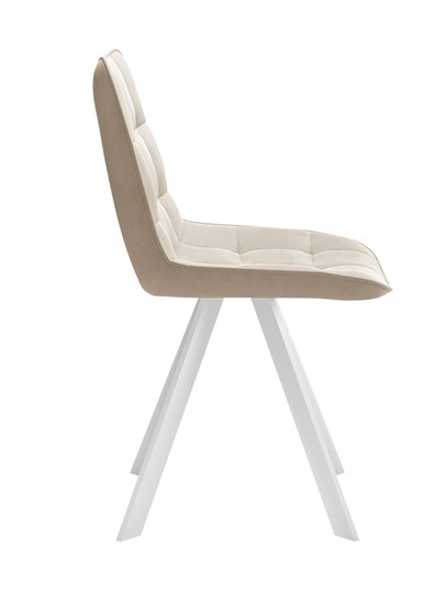 Обеденный стул 229 Поворотный, Микровелюр B03 Beige / опоры белые в Ноябрьске - изображение 3