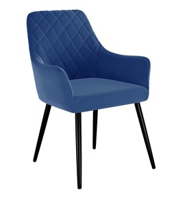 Мягкий стул 241, микровелюр Z20 синий, ножки черные в Лабытнанги