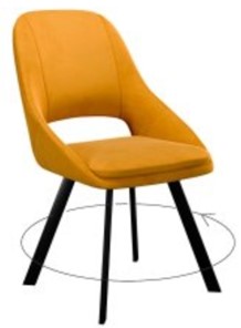 Кухонный стул 247 Поворотный  апельсин/черный в Новом Уренгое
