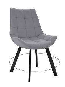Обеденный стул 263 Поворотный, Микровелюр B22 Grey / опоры черные в Ноябрьске
