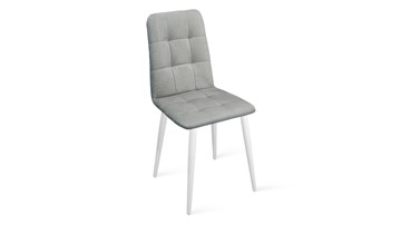Кухонный стул Аспен К1С (Белый матовый/Микровелюр Jercy Silver) в Салехарде - предосмотр