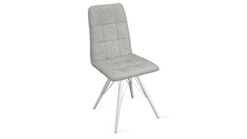 Обеденный стул Аспен К3 (Белый матовый/Микровелюр Duna Silver) в Салехарде