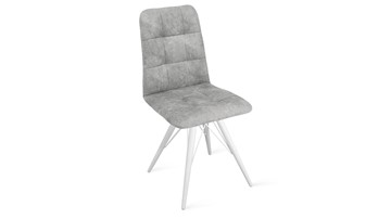 Обеденный стул Аспен К3 (Белый матовый/Микровелюр Wellmart Silver) в Салехарде