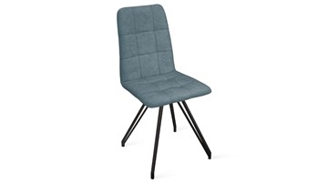 Обеденный стул Аспен К4 (Черный муар/Микровелюр Duna Dustry Blue) в Салехарде