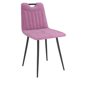 Обеденный стул Брандо, велюр тенерифе розовый/Цвет металл черный в Лабытнанги