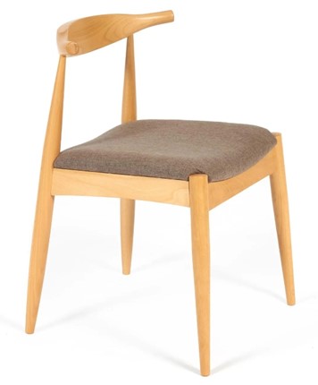 Кухонный стул BULL бук/ткань 54,5x54x75 Натуральный арт.19586 в Губкинском - изображение